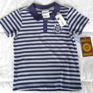 Monsters University Stripe Short Sleeve Polo